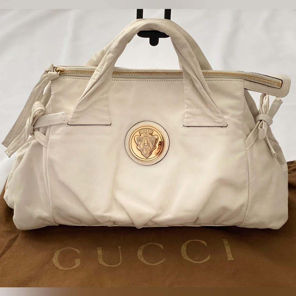 Gucci Hysteria White Leather Satchel